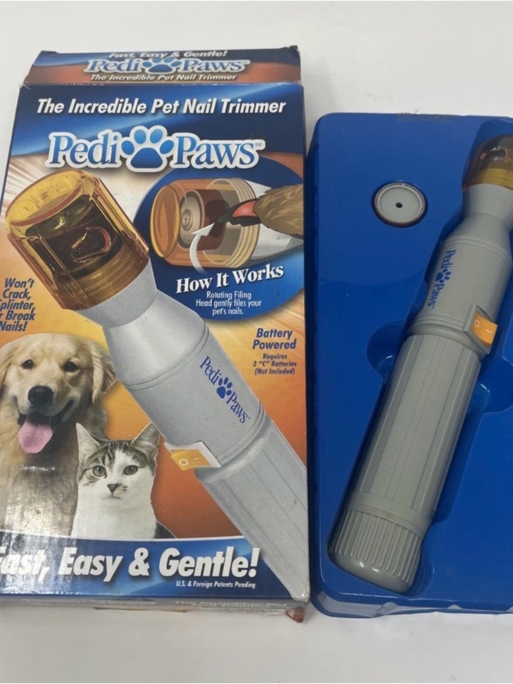 Pet Nail Trimmer - Gray with Yellow Accent